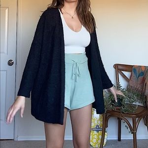 black LA Hearts textured cardigan
